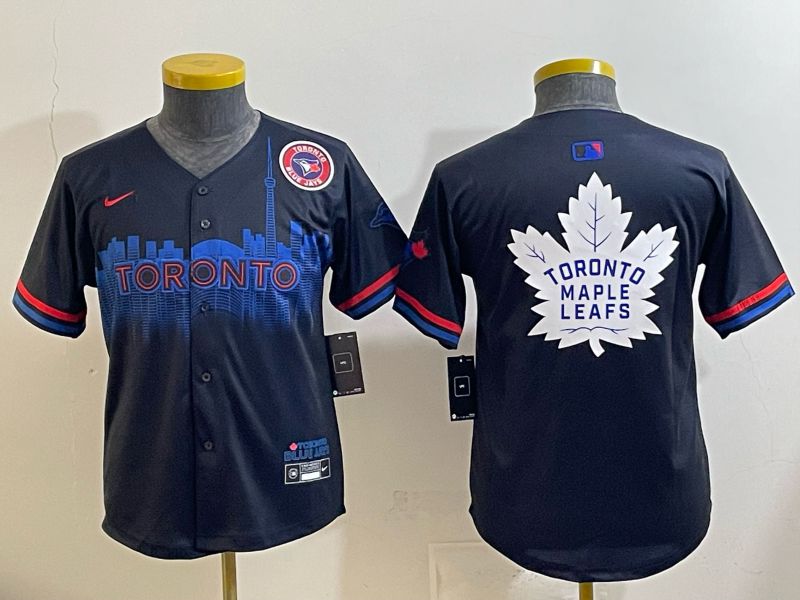 Youth 2025 Toronto Blue Jays Blank black Joint Name Nike MLB Jersey 012->youth mlb jersey->Youth Jersey
